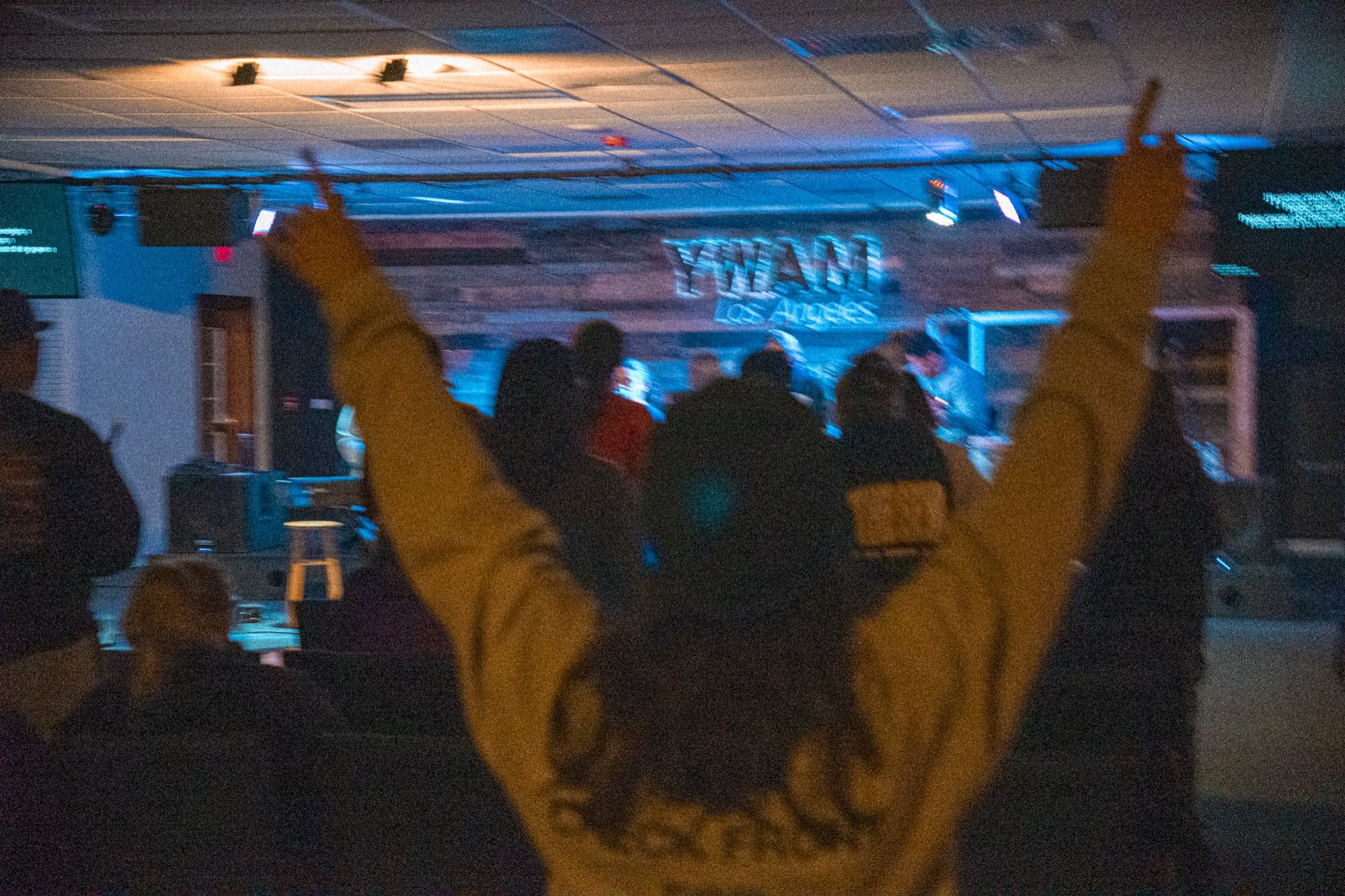 A lively worship gathering during The Bridge at YWAM Los Angeles